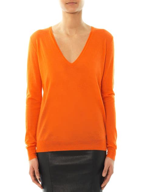 Orange Cashmere sweater 